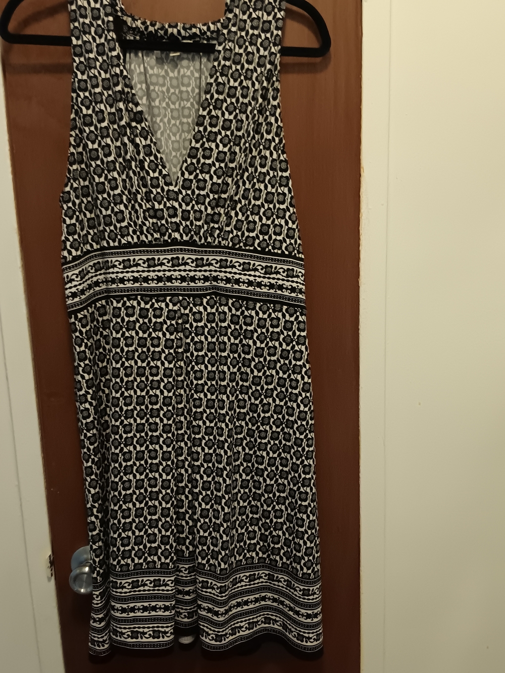Max Studio Black and White Floral Print Dress